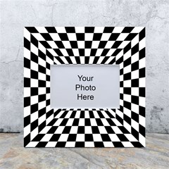 Optical Illusion Chessboard Tunnel White Box Photo Frame 4  X 6  by Ndabl3x