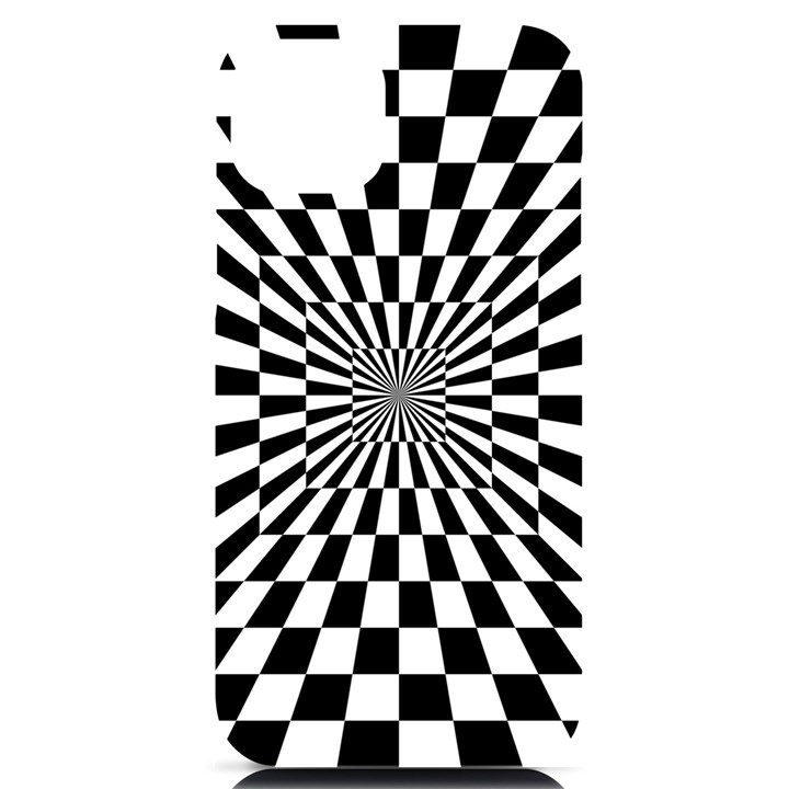 Optical Illusion Chessboard Tunnel iPhone 14 Plus Black UV Print Case