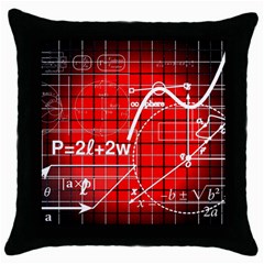 Geometry Mathematics Cube Throw Pillow Case (black) by Ndabl3x