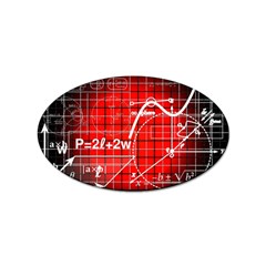 Geometry Mathematics Cube Sticker (oval) by Ndabl3x