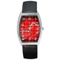 Geometry Mathematics Cube Barrel Style Metal Watch by Ndabl3x