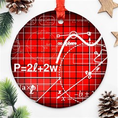 Geometry Mathematics Cube Round Ornament (two Sides) by Ndabl3x