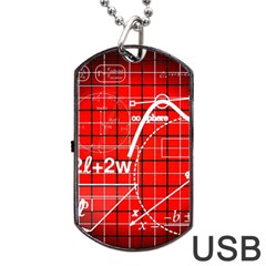 Geometry Mathematics Cube Dog Tag Usb Flash (two Sides) by Ndabl3x