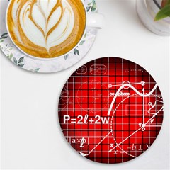 Geometry Mathematics Cube Uv Print Round Tile Coaster by Ndabl3x