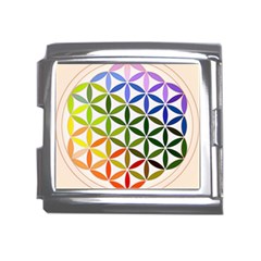 Mandala Rainbow Colorful Mega Link Italian Charm (18mm) by Ndabl3x