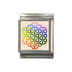 Mandala Rainbow Colorful Italian Charm (13mm) by Ndabl3x