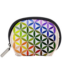 Mandala Rainbow Colorful Accessory Pouch (small) by Ndabl3x