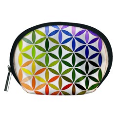 Mandala Rainbow Colorful Accessory Pouch (medium) by Ndabl3x