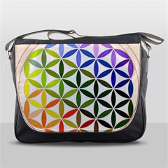 Mandala Rainbow Colorful Messenger Bag by Ndabl3x