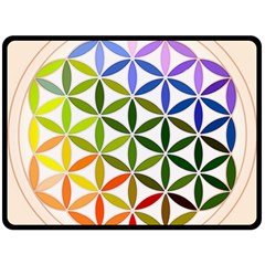 Mandala Rainbow Colorful Two Sides Fleece Blanket (large) by Ndabl3x