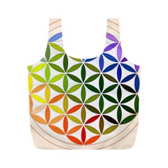 Mandala Rainbow Colorful Full Print Recycle Bag (m) by Ndabl3x