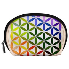 Mandala Rainbow Colorful Accessory Pouch (large) by Ndabl3x