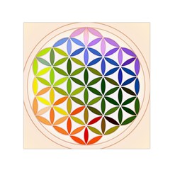 Mandala Rainbow Colorful Square Satin Scarf (30  X 30 ) by Ndabl3x