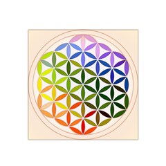 Mandala Rainbow Colorful Satin Bandana Scarf 22  X 22  by Ndabl3x