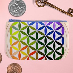 Mandala Rainbow Colorful Large Coin Purse by Ndabl3x