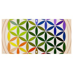 Mandala Rainbow Colorful Banner And Sign 4  X 2  by Ndabl3x