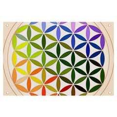 Mandala Rainbow Colorful Banner And Sign 6  X 4  by Ndabl3x