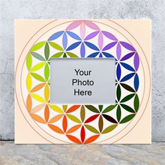 Mandala Rainbow Colorful White Wall Photo Frame 5  X 7  by Ndabl3x