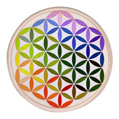 Mandala Rainbow Colorful Round Glass Fridge Magnet (4 Pack)