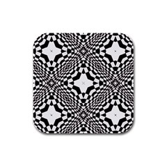 Tile Repeating Pattern Texture Rubber Square Coaster (4 Pack) by Ndabl3x