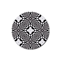 Tile Repeating Pattern Texture Rubber Coaster (round) by Ndabl3x