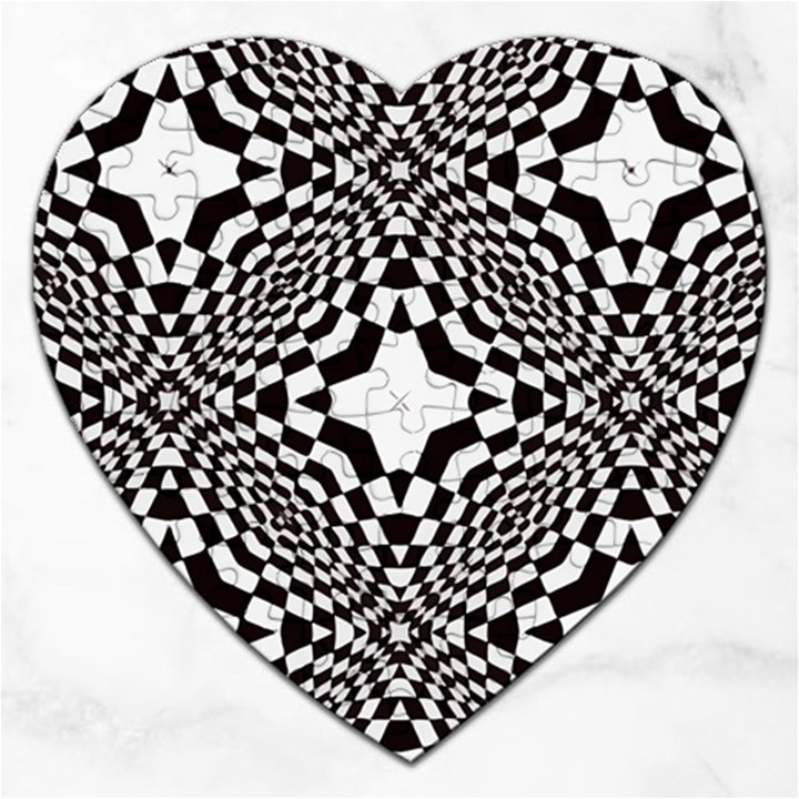 Tile Repeating Pattern Texture Jigsaw Puzzle (Heart)