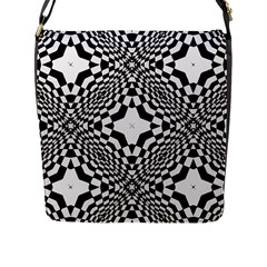 Tile Repeating Pattern Texture Flap Closure Messenger Bag (l) by Ndabl3x