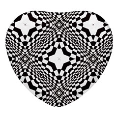 Tile Repeating Pattern Texture Heart Glass Fridge Magnet (4 Pack)