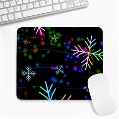 Snowflakes Snow Winter Christmas Large Mousepad by Ndabl3x