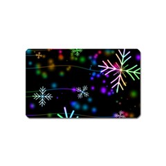 Snowflakes Snow Winter Christmas Magnet (name Card) by Ndabl3x