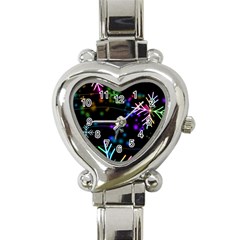 Snowflakes Snow Winter Christmas Heart Italian Charm Watch by Ndabl3x