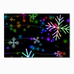 Snowflakes Snow Winter Christmas Postcard 4 x 6  (pkg Of 10) by Ndabl3x