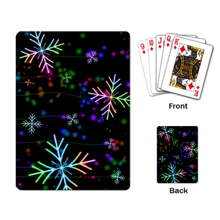 Snowflakes Snow Winter Christmas Playing Cards Single Design (Rectangle)