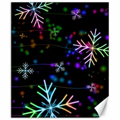 Snowflakes Snow Winter Christmas Canvas 20  X 24  by Ndabl3x