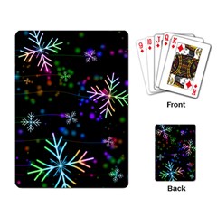 Snowflakes Snow Winter Christmas Playing Cards Single Design (rectangle) by Ndabl3x