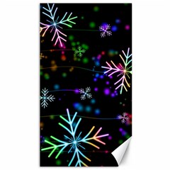 Snowflakes Snow Winter Christmas Canvas 40  X 72  by Ndabl3x