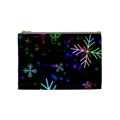 Snowflakes Snow Winter Christmas Cosmetic Bag (medium)