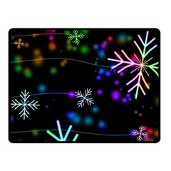 Snowflakes Snow Winter Christmas Fleece Blanket (small) by Ndabl3x