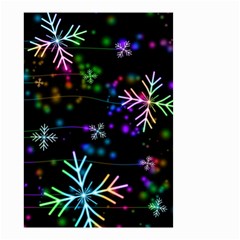 Snowflakes Snow Winter Christmas Small Garden Flag (two Sides) by Ndabl3x