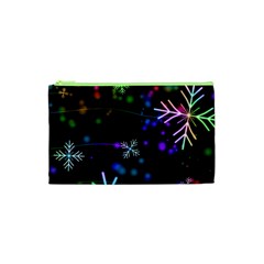 Snowflakes Snow Winter Christmas Cosmetic Bag (xs) by Ndabl3x