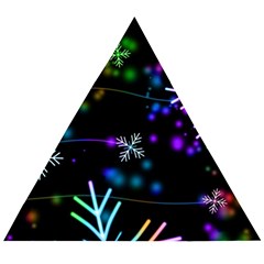 Snowflakes Snow Winter Christmas Wooden Puzzle Triangle by Ndabl3x