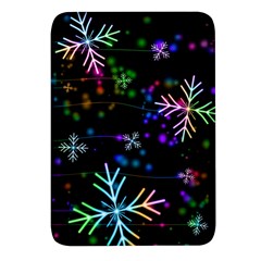 Snowflakes Snow Winter Christmas Rectangular Glass Fridge Magnet (4 Pack) by Ndabl3x