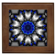 Kaleidoscope Abstract Round Framed Tile by Ndabl3x