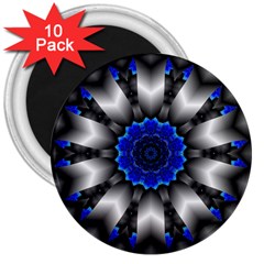 Kaleidoscope Abstract Round 3  Magnets (10 Pack)  by Ndabl3x