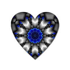 Kaleidoscope Abstract Round Heart Magnet by Ndabl3x