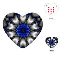 Kaleidoscope Abstract Round Playing Cards Single Design (heart) by Ndabl3x