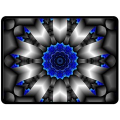 Kaleidoscope Abstract Round Fleece Blanket (large) by Ndabl3x