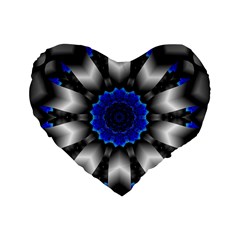 Kaleidoscope Abstract Round Standard 16  Premium Flano Heart Shape Cushions by Ndabl3x