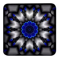 Kaleidoscope Abstract Round Square Glass Fridge Magnet (4 Pack) by Ndabl3x