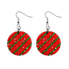 Christmas Paper Star Texture Mini Button Earrings by Ndabl3x